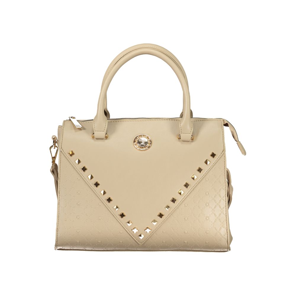 Laura Biagiotti - Chic Studded Structured Top Handle Bag - Beige Laura Biagiotti