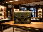 Michael Kors - Edgy Studded Faux Leather Chain Crossbody Bag - Green Michael Kors