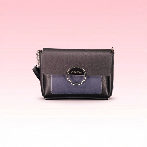 Calvin Klein - Sleek Polyethylene Structured Shoulder Bag - Black