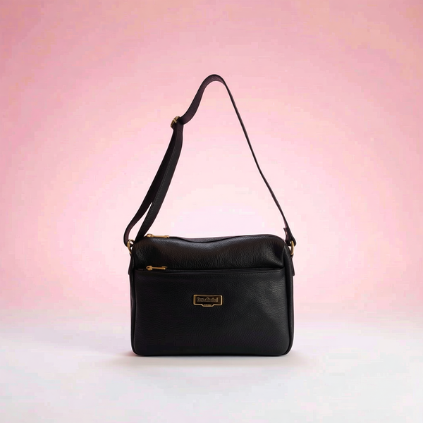 Baldinini Trend - Textured Cowhide Crossbody Bag - Black Baldinini Trend