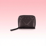 Calvin Klein - Sleek Quilted RFID Secure Wallet with Coin Purse - Black Calvin Klein