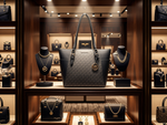 Michael Kors - Polished Saffiano Leather Logo Print Tote Bag - Black Signature Michael Kors