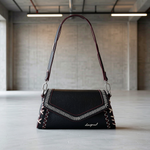 Desigual - Bold Relief Print Structured Shoulder Bag - Black Desigual