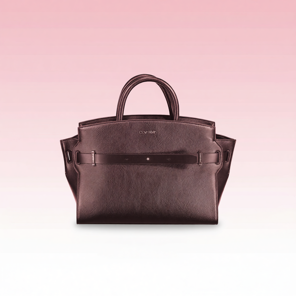 Calvin Klein - Minimalist Textured Structured Top Handle Bag - Black