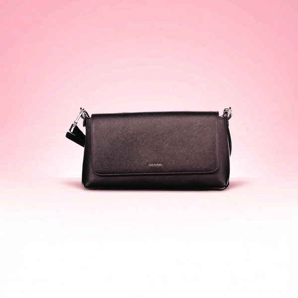 Calvin Klein - Sleek Polyethylene Shoulder Bag with Adjustable Strap - Black