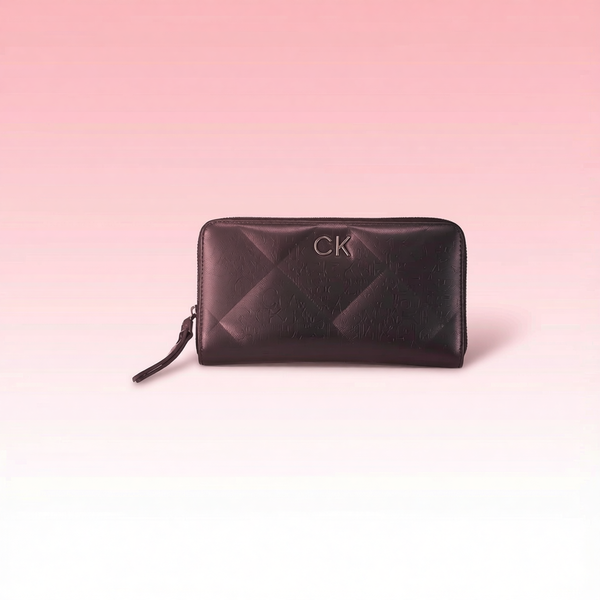 Calvin Klein - Sleek Quilted RFID Blocking Zip Wallet - Black Calvin Klein