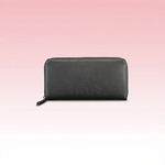 Calvin Klein - Sleek Polyethylene Zip Wallet With Perforated Logo - Black Calvin Klein