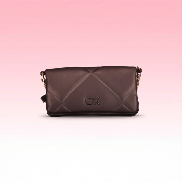 Calvin Klein - Sleek Quilted Convertible Chain Handbag - Black Calvin Klein