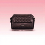 Calvin Klein - Polished Quilted Front Adjustable Shoulder Bag - Black Calvin Klein