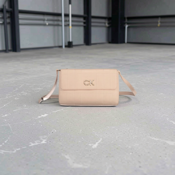 Calvin Klein - Sleek Quilted Crossbody Bag with Removable Strap - Pink