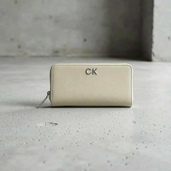 Calvin Klein - Elegant Zip Wallet with RFID Blocking - Beige