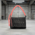 Desigual - Bold Braided Handle Textured Shoulder Bag - Black Coral Desigual