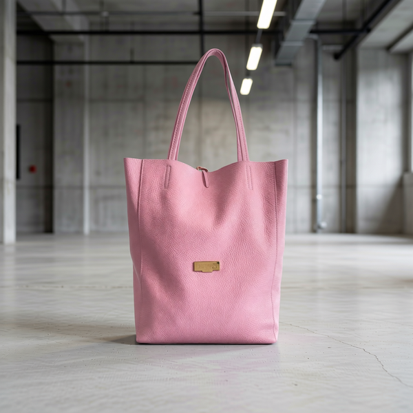 Baldinini Trend - Chic Pebbled Leather Shoulder Tote Bag - Pink Baldinini Trend
