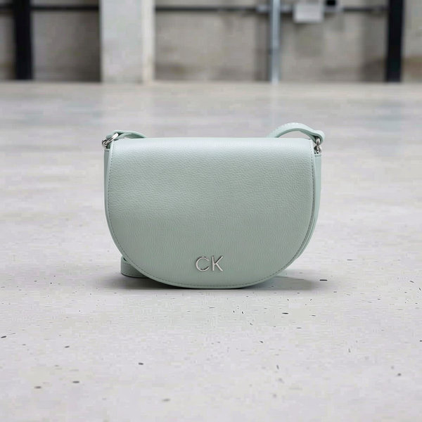 Calvin Klein - Sleek Polyethylene Semi-Circular Shoulder Bag - Light Blue Calvin Klein